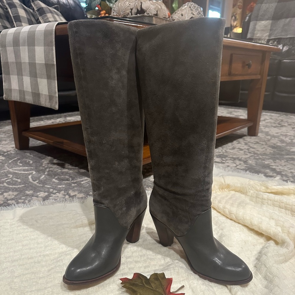 Splendid Women's Charcoal gray leather Heeled Boots